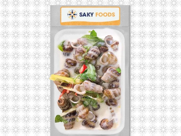 Ốc Len Xào Dừa (Cooked Top Snail With Coconut Juice) | Saky Foods