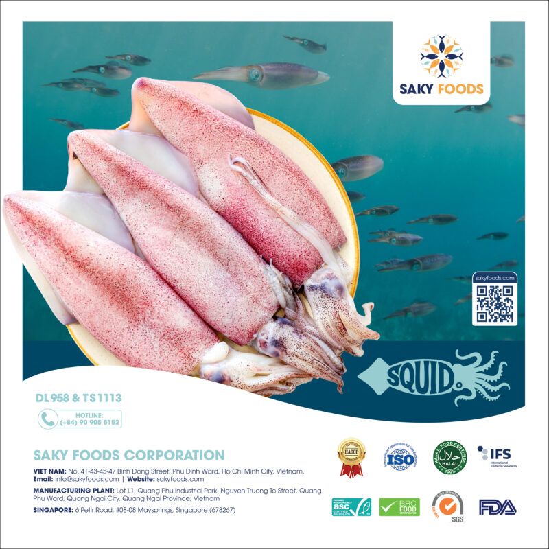 Mực (Squid) Đông Lạnh Từ Việt Nam – SAKY FOODS | Nhà Cung Cấp OEM/Private Label 1 saky foods